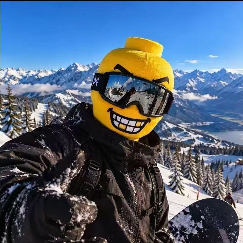 Funny Yellow Full Face Ski Mask | Windproof Balaclava for Skiing, Snowboarding, Cycling & Outdoor Adventures