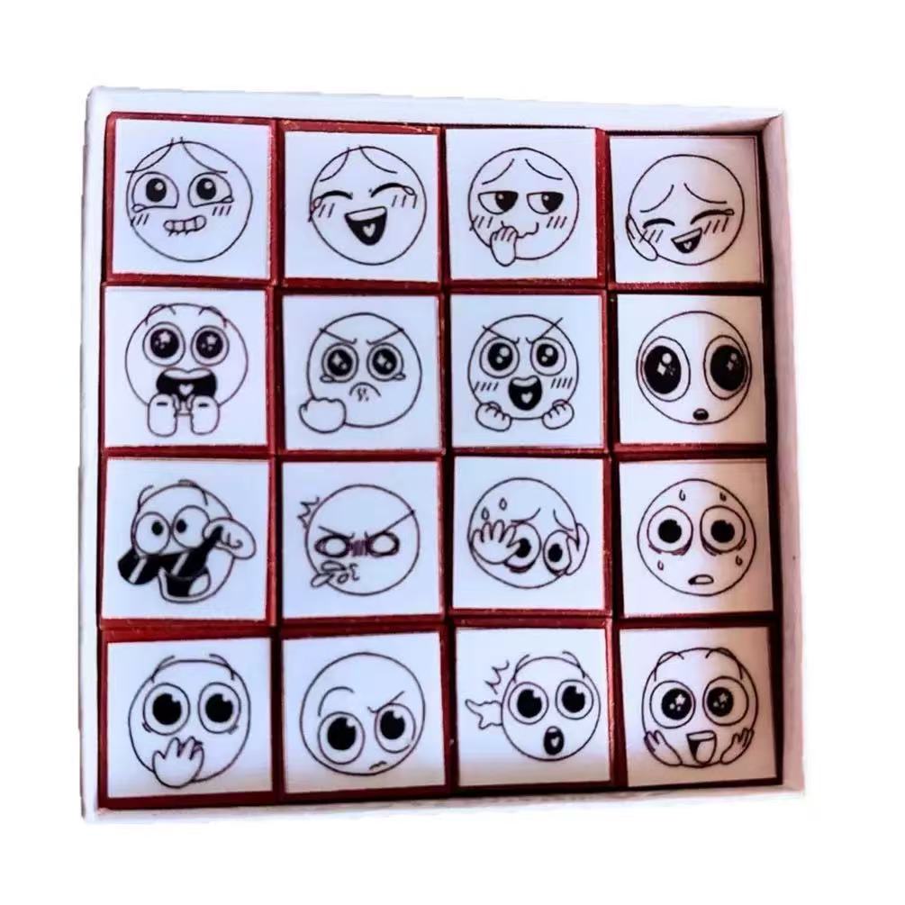 16-Piece Book Annotation Stamp Set, Mini Reading Reaction Stamps for Book Lovers, Journals and Planners