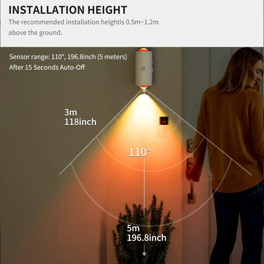 4/2/1-Pack Smart Motion Sensor Night Lights - RGB Color Lights with 2 Modes! 1500mAh USB Charging & Magnetic Step Lights for Stairs, Hallway, Wardrobe - Dimmable Mood Bedside Lighting | Holiday Gifts for Family, Couples, Kids(Christmas, Valentine's Day)