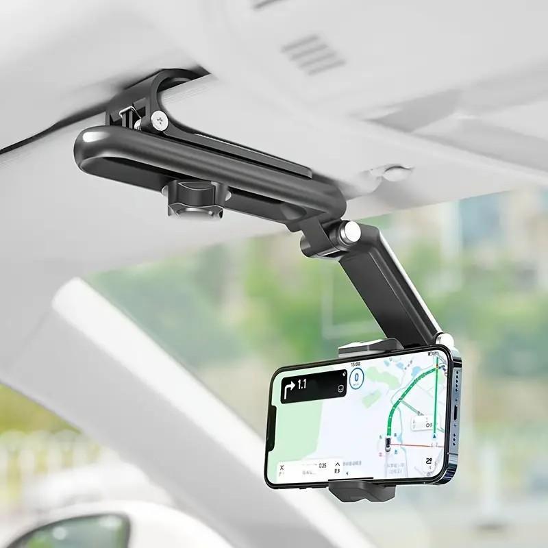 1080° Multi-Function Car Sun Visor Phone Holder | 360° Rotatable Retractable | Universal Fit for All Scenes