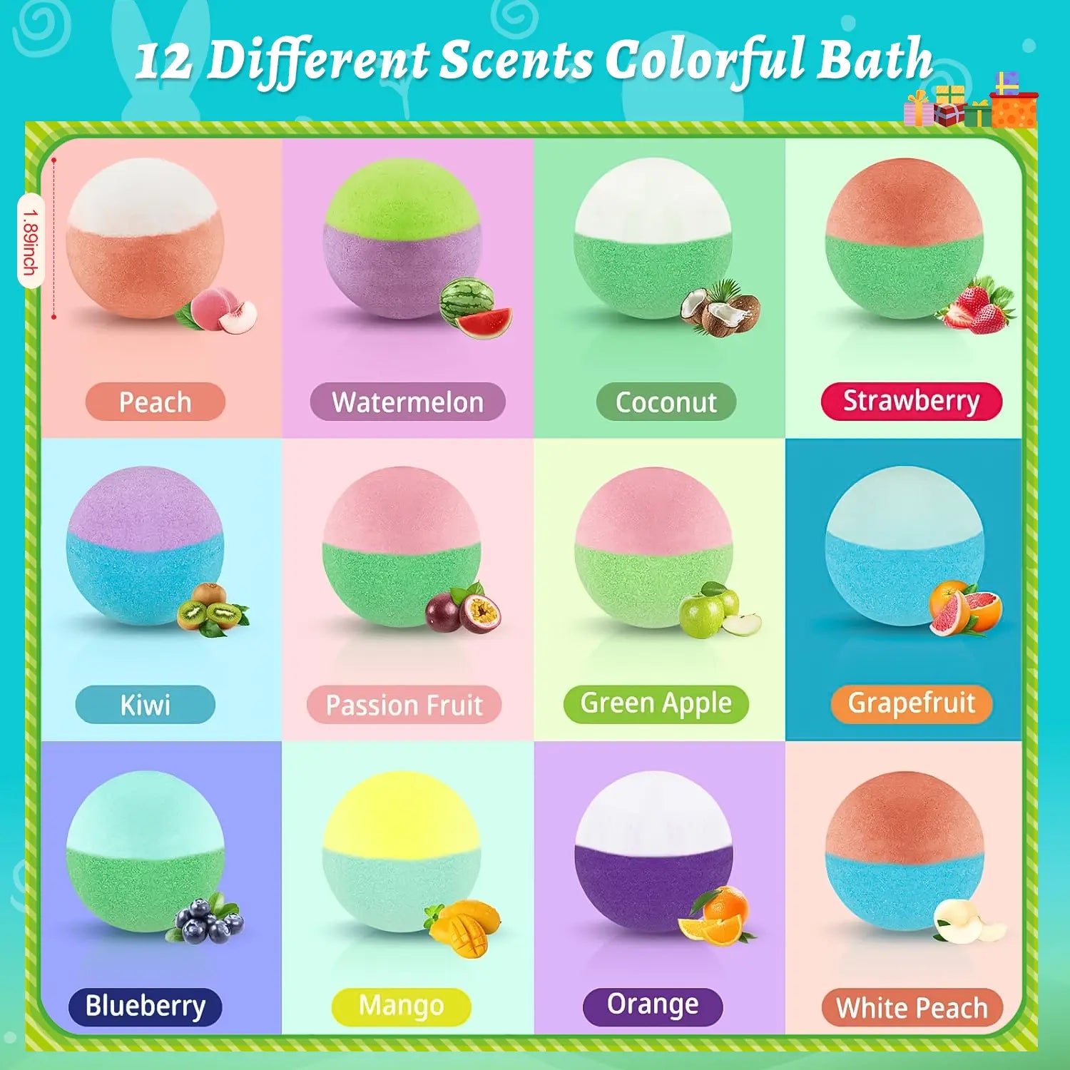 24 Pack Kid Bath Bombs Gift Set