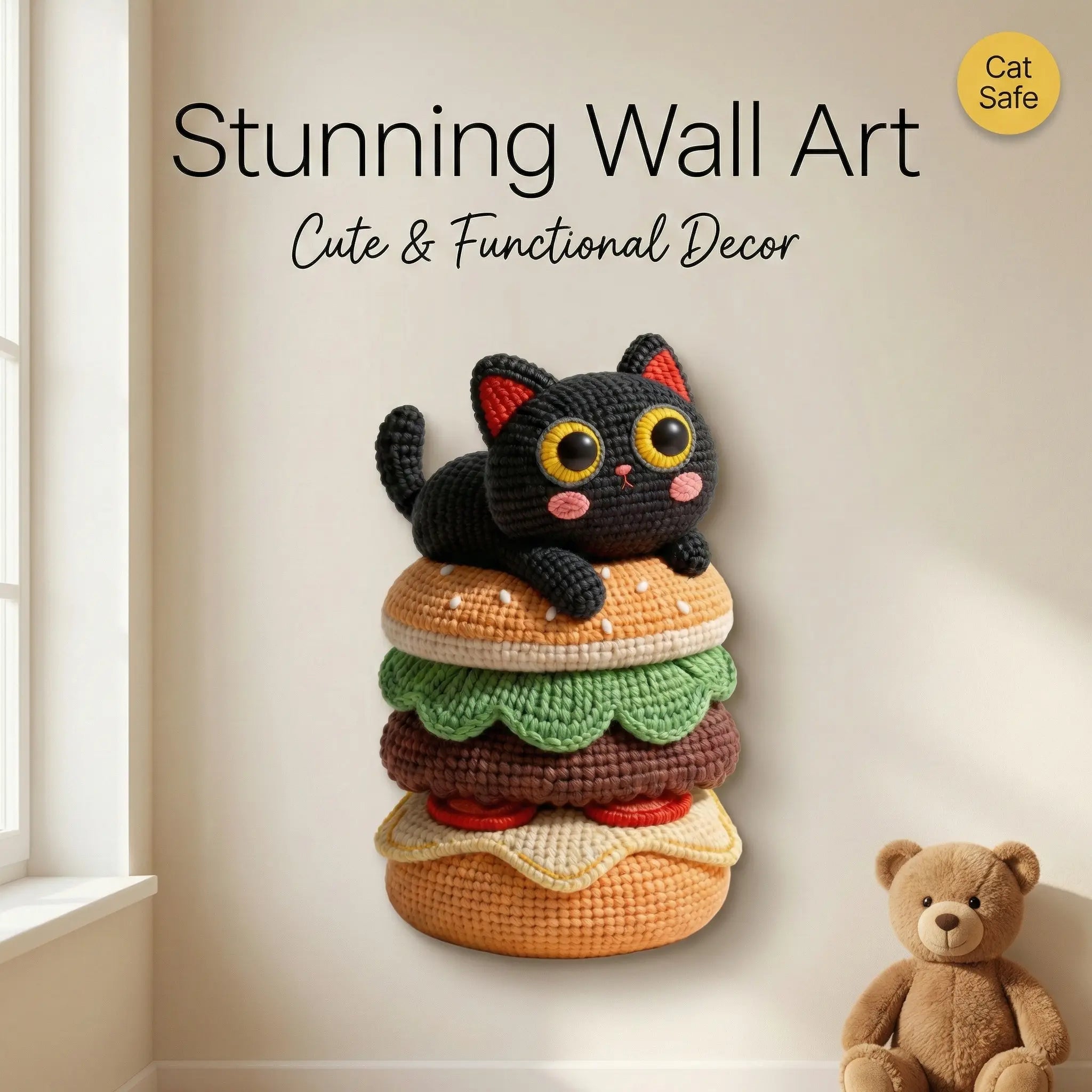 SmartWell Self-Adhesive Cat Scratcher Mat, 5D Woven Wall & Furniture Protector