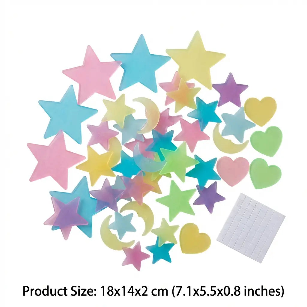 100-300pcs Glow in the Dark Stars - Luminous Ceiling & Wall Stickers for Kids Room