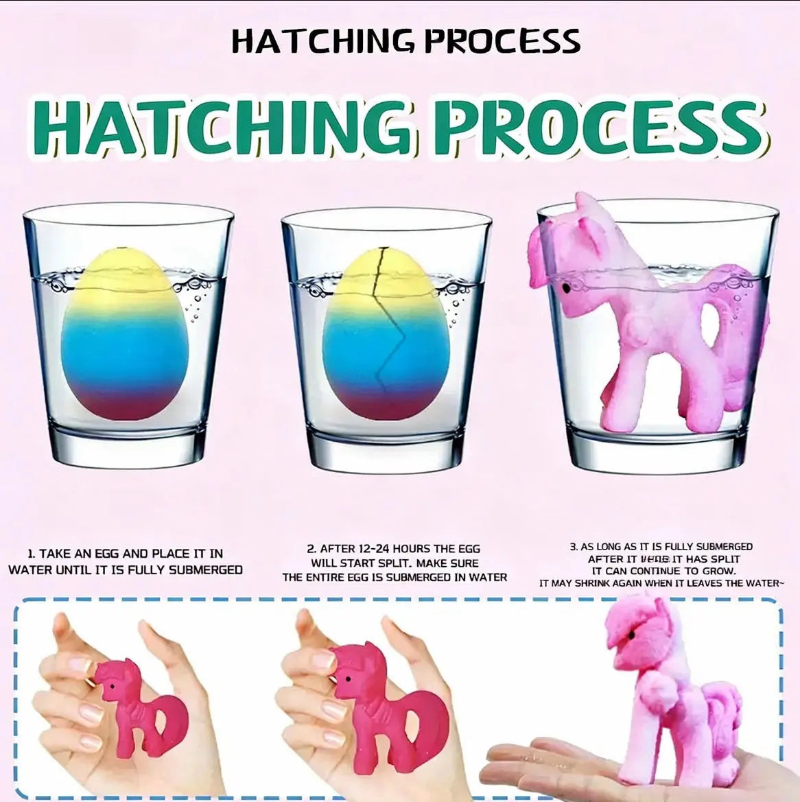 Magical Unicorn Hatching & Growing Eggs 6-Pack - Enchanting Surprise Water Toys for Kids' Gifts