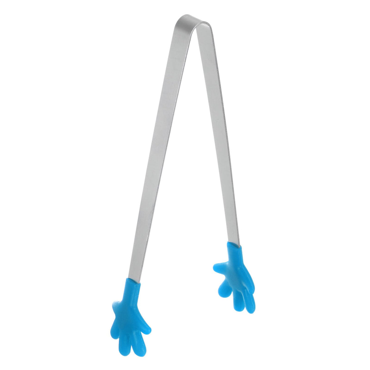 Mini Hand-Shaped Food Tongs, 5.67 in Stainless Steel Kitchen Tongs with Silicone Tips for Ice, Snacks, Fruit, Cooking & BBQ