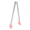 Mini Hand-Shaped Food Tongs, 5.67 in Stainless Steel Kitchen Tongs with Silicone Tips for Ice, Snacks, Fruit, Cooking & BBQ