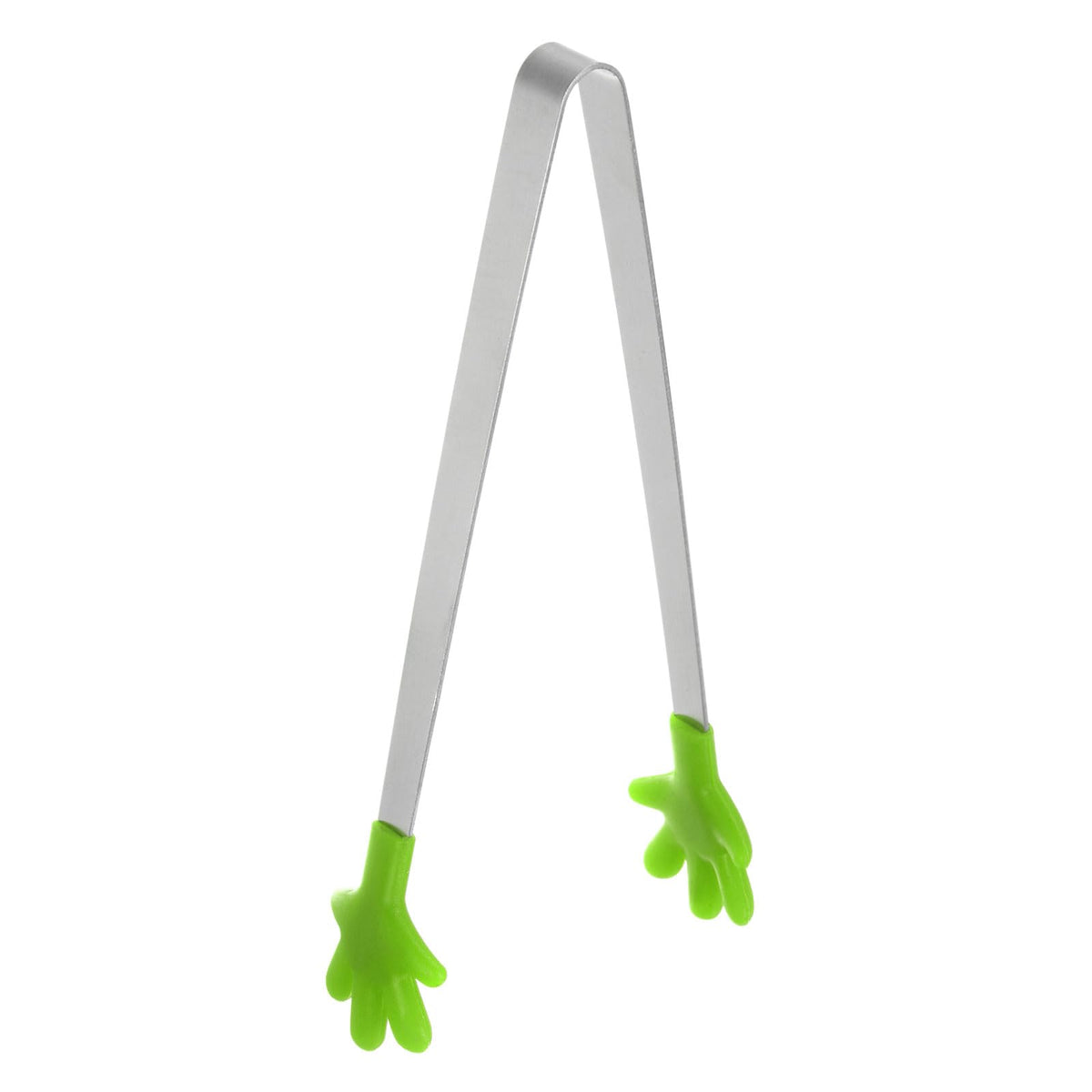 Mini Hand-Shaped Food Tongs, 5.67 in Stainless Steel Kitchen Tongs with Silicone Tips for Ice, Snacks, Fruit, Cooking & BBQ