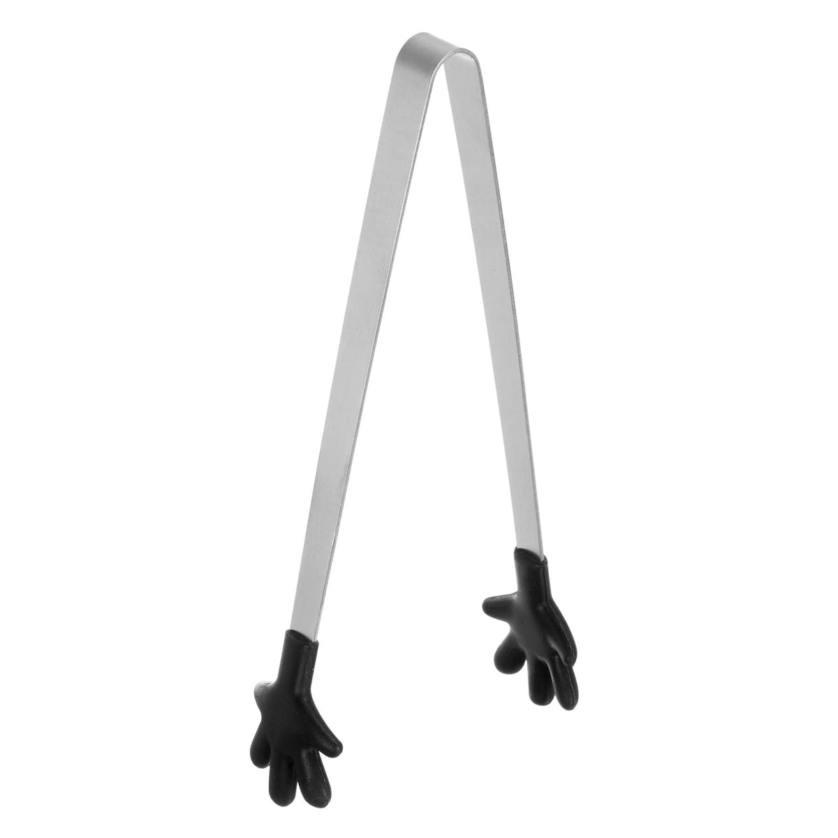 Mini Hand-Shaped Food Tongs, 5.67 in Stainless Steel Kitchen Tongs with Silicone Tips for Ice, Snacks, Fruit, Cooking & BBQ