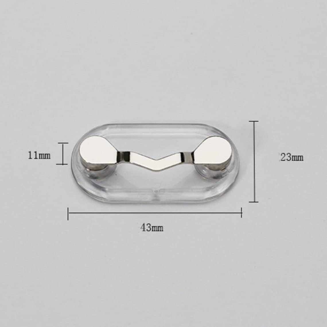 3 Pack Magnetic Eye Glasses Sunglasses Holder ID badges Hang headphone Clip Brooch ( Black / Silver / Pink one of each)