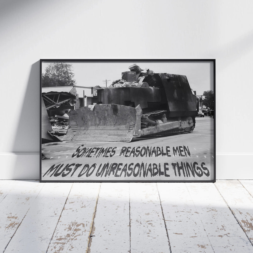 [NO FRAME] Heemeyer Demolition Inc Poster, Vintage Graphic Marvin Heemeyer Wall Art, Heavy Equipment Print, Gift For Him, MADE IN USA