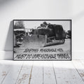 [NO FRAME] Heemeyer Demolition Inc Poster, Vintage Graphic Marvin Heemeyer Wall Art, Heavy Equipment Print, Gift For Him, MADE IN USA