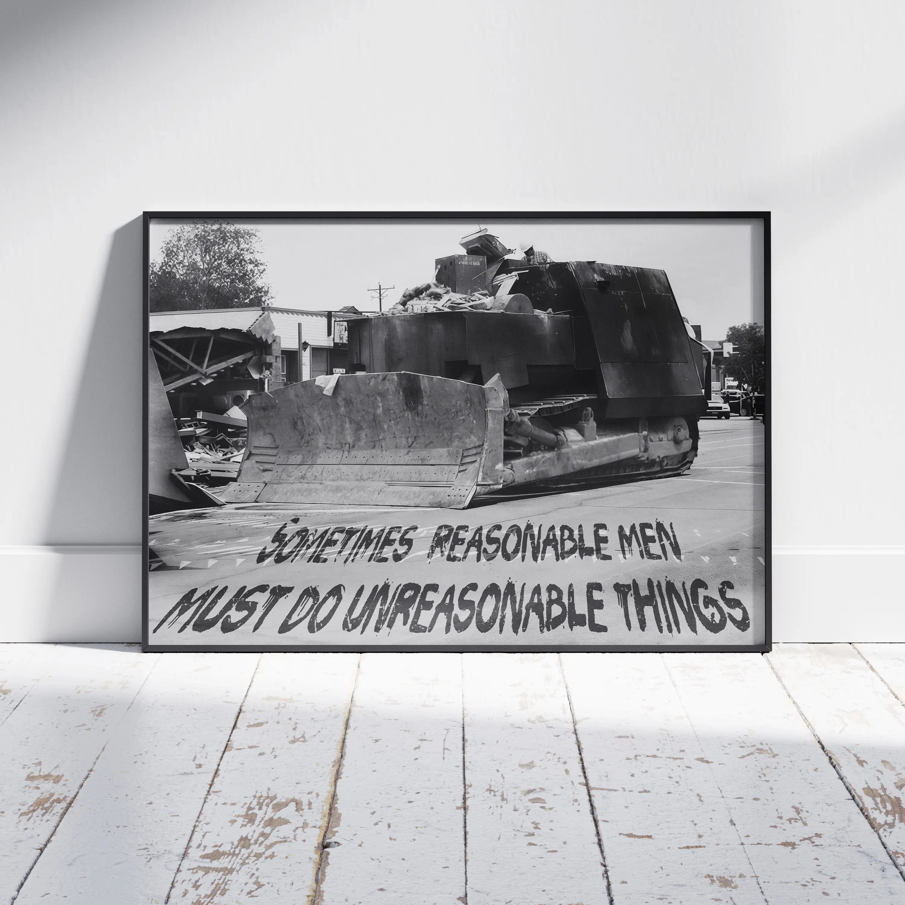 [NO FRAME] Heemeyer Demolition Inc Poster, Vintage Graphic Marvin Heemeyer Wall Art, Heavy Equipment Print, Gift For Him, MADE IN USA