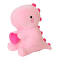 SQEQE Dinosaur Stuffed Animal, Loving Soft Dino Plush Toys with Holding Heart, Sweet Romantic Anniversary Birthday Gift for Her,Valentine's Day gift
