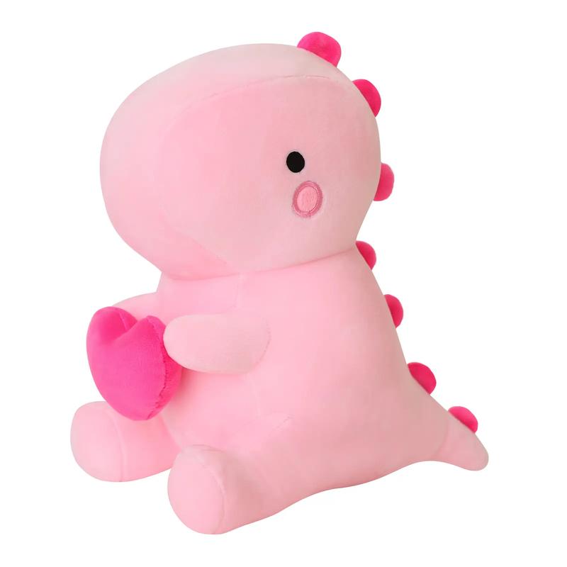 SQEQE Dinosaur Stuffed Animal, Loving Soft Dino Plush Toys with Holding Heart, Sweet Romantic Anniversary Birthday Gift for Her,Valentine's Day gift