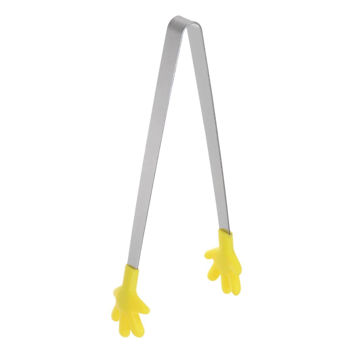 Mini Hand-Shaped Food Tongs, 5.67 in Stainless Steel Kitchen Tongs with Silicone Tips for Ice, Snacks, Fruit, Cooking & BBQ
