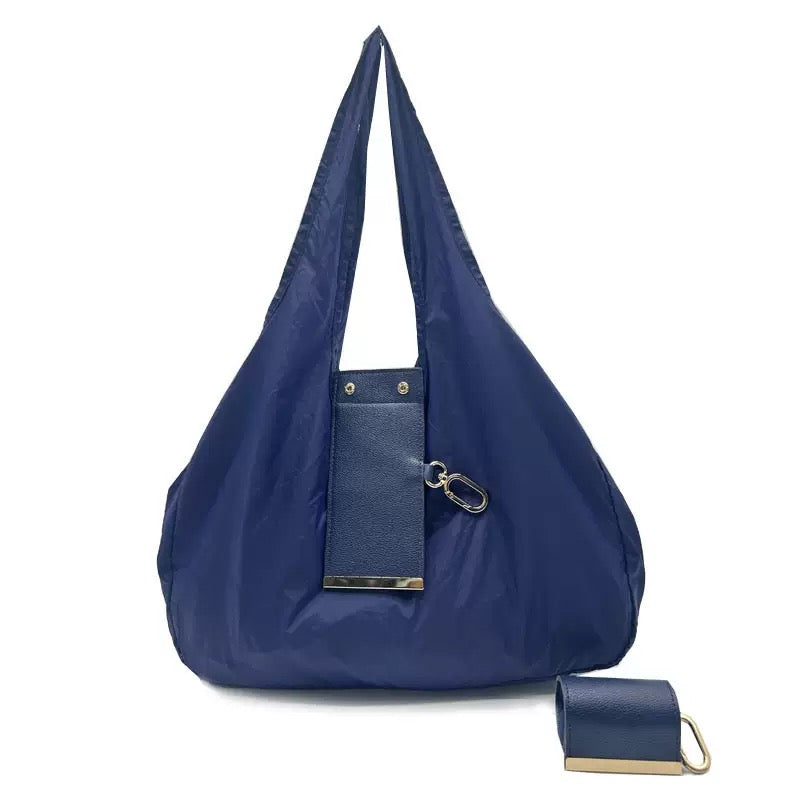 Keychain Tote Bag,Large Capacity Lightweight Foldable Waterproof Key Chain Shopping Bag with Key Ring,Mini Bag for Daily Use