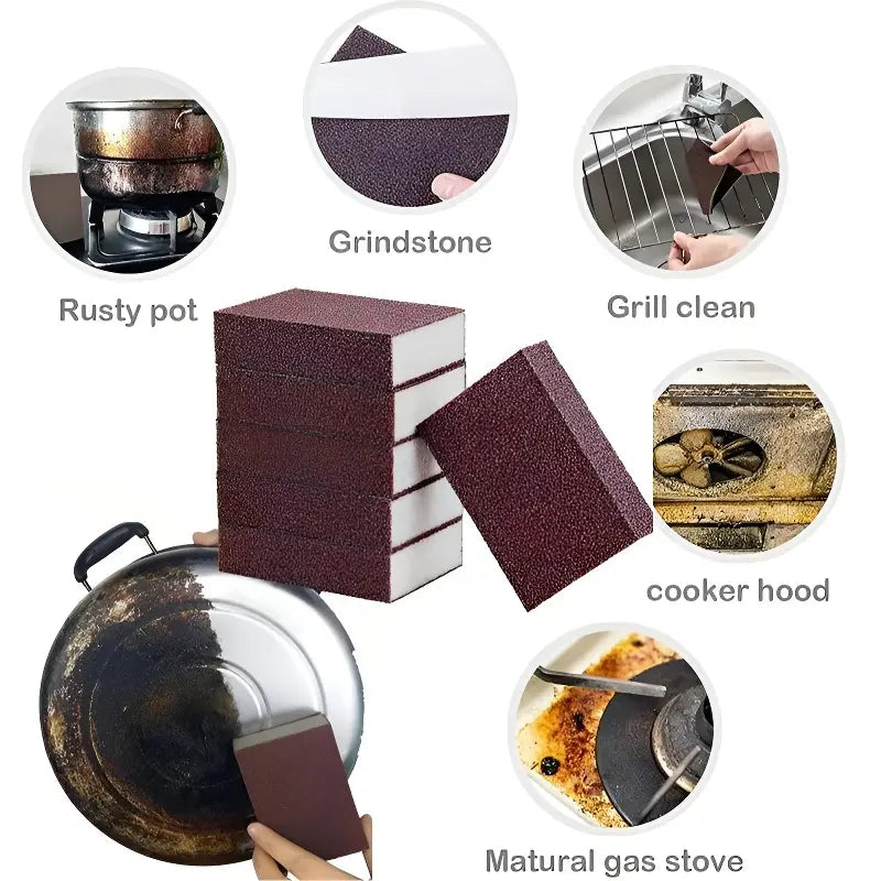 3-Pack Magic Emery Sponges | Powerful Rust & Stain Remover for Kitchen Pots