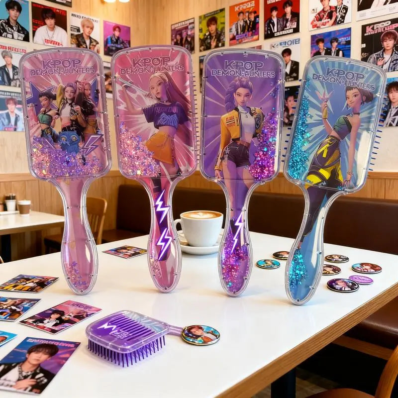 K-Pop Demon Hunters Quicksand Cushion Hairbrush