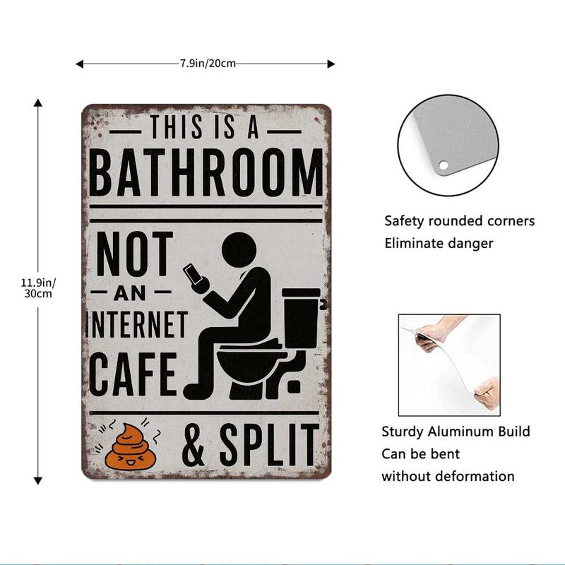 "Not An Internet Cafe" Vintage Tin Wall Art