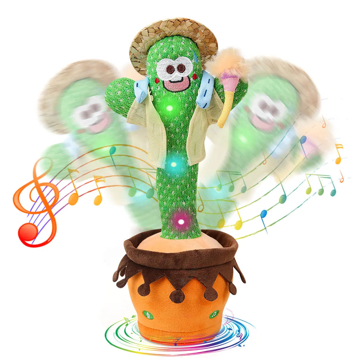 EMOIN Talking Cactus Toy, Interactive Toys Dancing Cactus Toy Mimicking Repeating What You Say, Toddler Infant Baby Toys Gifts for 6 7 8 9 10 Month Old Baby LED Musical Toy