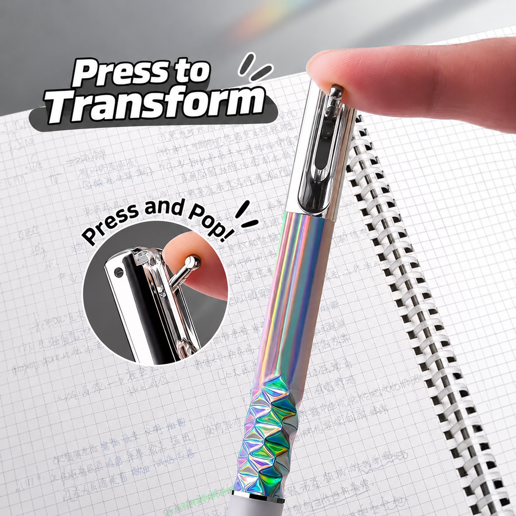 7-Style Interactive Pen Set, Cute Multi-Color Novelty Pens with Wings, Birds, Peacock, Magnetic & Transforming Designs for School, Office, Journaling & Gifts