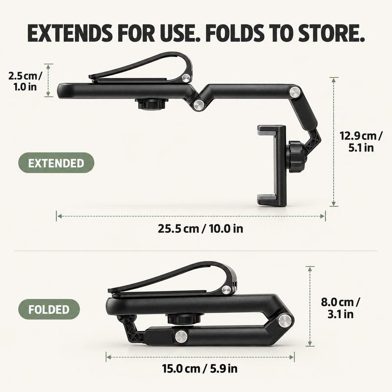 Foldable Car Sun Visor Phone Holder – 360° Adjustable Mount