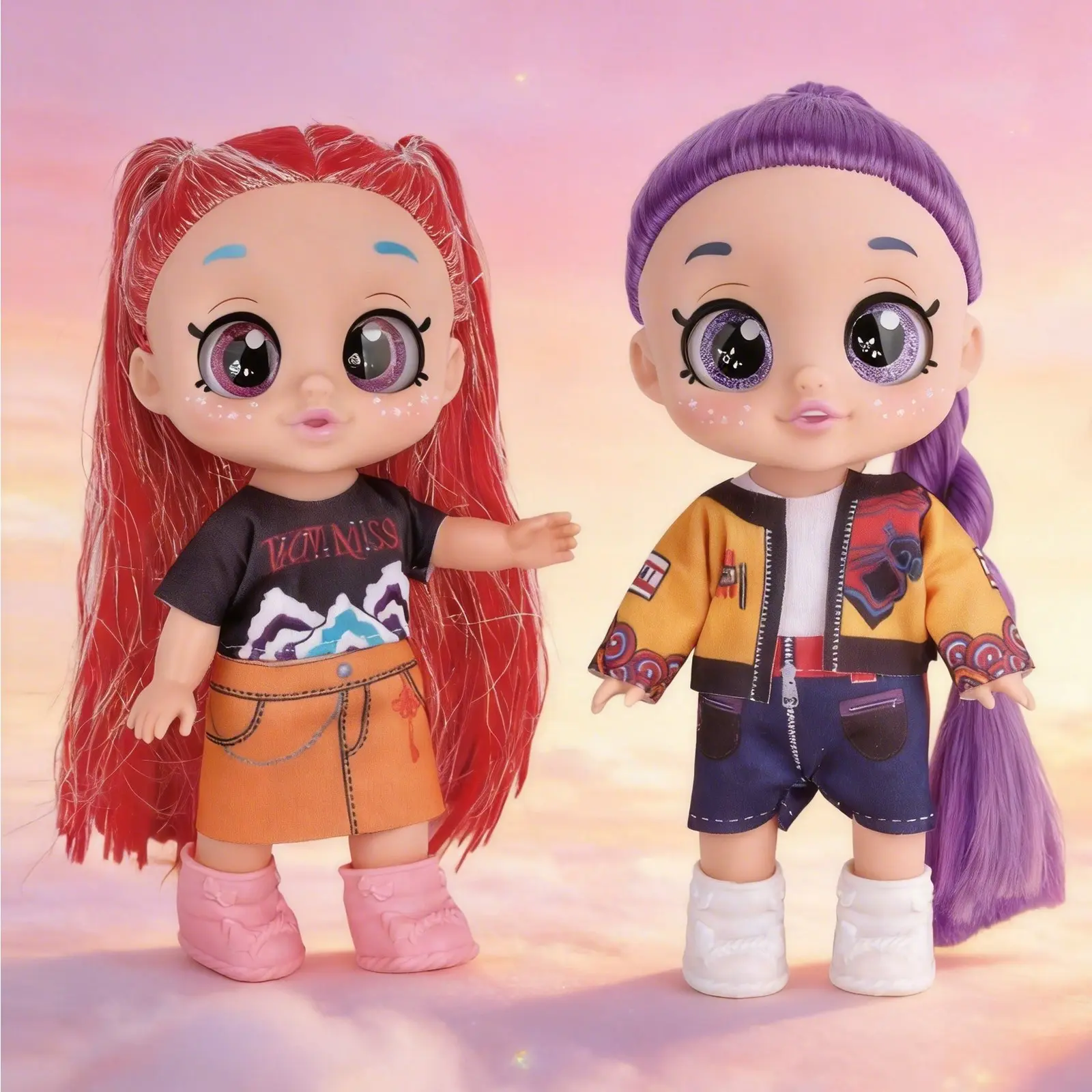 Kpop Anime Action Figure Dolls, Rumi Mira Zoey Idol Group Toys, 5D Shiny Eyes, Musical Jointed, Fan Collection & Kids Gift, 7/10/13 Inch
