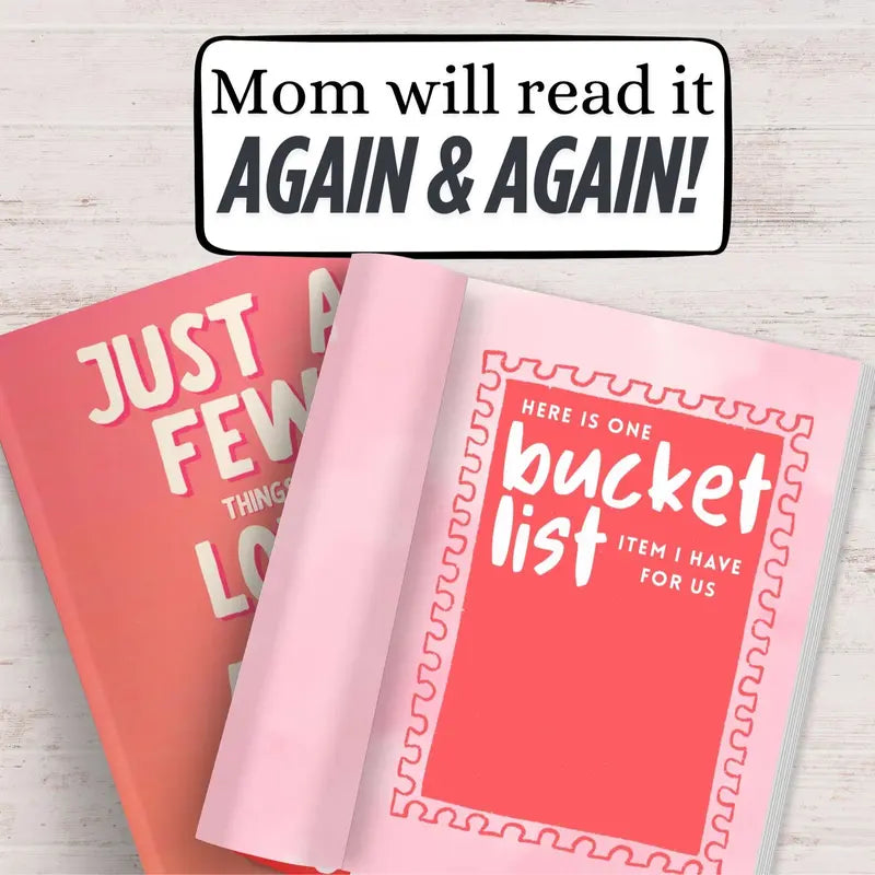 "Just a Few Things I Love About You Mom" – Personalized Fill-in-the-Blank Memory Book