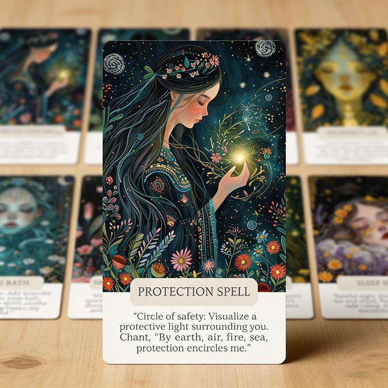 Prophecy Witch Oracle Deck (38 Cards) - Easier Than Tarot for Beginners - Daily Intuition & Guidance Cards - Colorful Art Divination Tool for Self-Care
