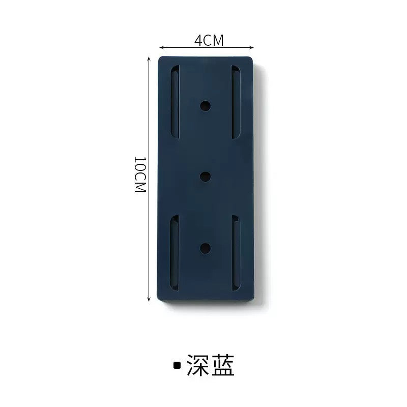 10 Counts Adhesive Punch-Free Socket Holder, Self Adhesive Desktop Socket Fixer, Power Strip Holder Wall Mount with Cable Organizer Clips, Suitable for WiFi Routers, Remote Controls