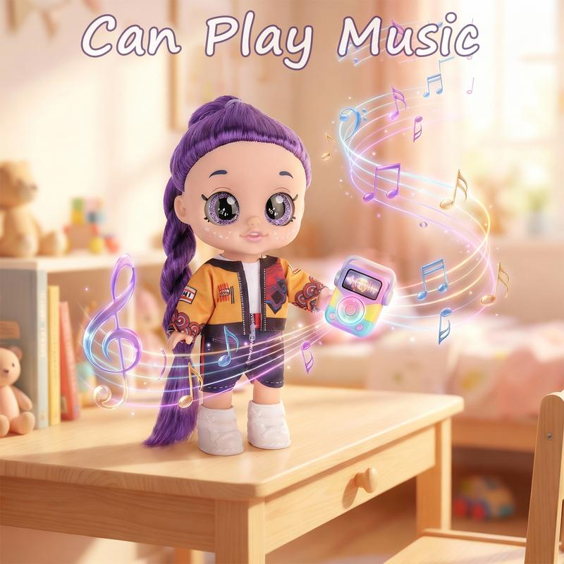 Kpop Anime Action Figure Dolls, Rumi Mira Zoey Idol Group Toys, 5D Shiny Eyes, Musical Jointed, Fan Collection & Kids Gift, 7/10/13 Inch