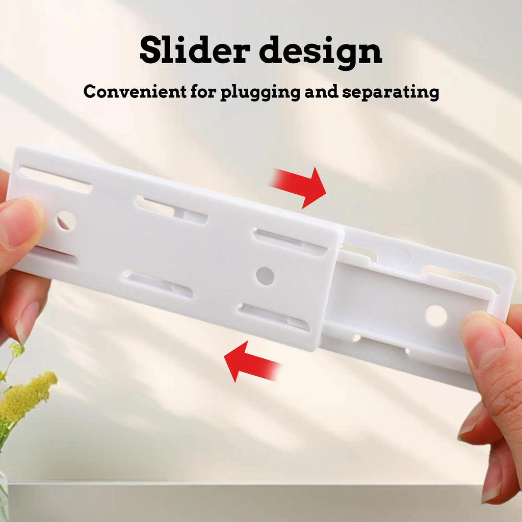 10 Counts Adhesive Punch-Free Socket Holder, Self Adhesive Desktop Socket Fixer, Power Strip Holder Wall Mount with Cable Organizer Clips, Suitable for WiFi Routers, Remote Controls