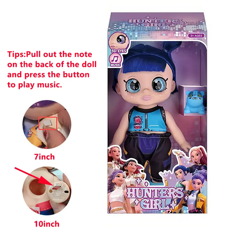 Kpop Anime Action Figure Dolls, Rumi Mira Zoey Idol Group Toys, 5D Shiny Eyes, Musical Jointed, Fan Collection & Kids Gift, 7/10/13 Inch