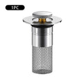 Sink Drain Filter with Stainless Steel Removable Basket, Pop-Up Drain Plug with Hair Collection Design, Bathroom Bathtub Drain Strainer for Preventing Blockages and Simplifying Maintenance