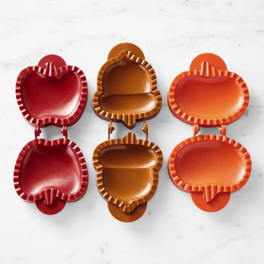 3-Piece Fall Hand Pie Mold Set – Apple, Acorn & Pumpkin Mini Pie Press for Hand Pies, Pierogi, Ravioli, Calzones & Empanadas
