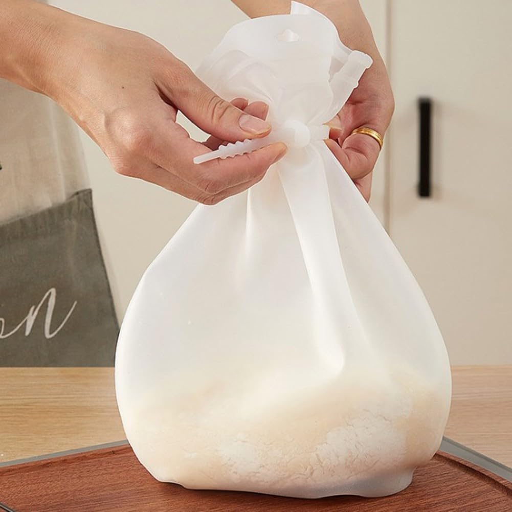 Silicone Dough Kneading Bag for Mixing Flour, Reusable Non-stick Bag, Easy to Clean