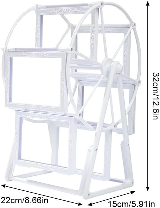 Personalized Rotatable Windmill Ferris Wheel Picture Frames, Vintage Photo Frame with 6 Photo, Desk Table Top Photo Frames for Home Décor  Birthday Gifts