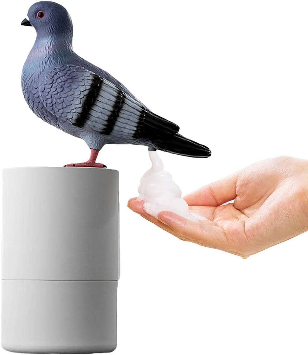 Fun Animal Series Foam Soap Dispenser-Shiba Inu,Pigeon,Shaped Foam Hand Washer,Automatic Soap Dispenser for Bathroom & Kitchen, Hilarious Gift for Kids, Adults (Peace Dove Series )