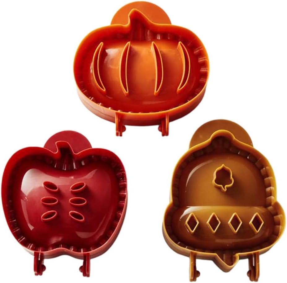 3-Piece Fall Hand Pie Mold Set – Apple, Acorn & Pumpkin Mini Pie Press for Hand Pies, Pierogi, Ravioli, Calzones & Empanadas