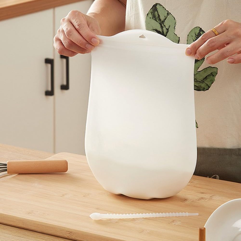 Silicone Dough Kneading Bag for Mixing Flour, Reusable Non-stick Bag, Easy to Clean