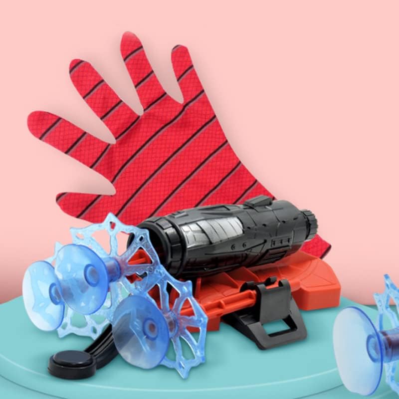 Spider Gloves Man Web Shooter Toy, Spider Kids Plastic Superhero Launcher Glove Hero Movie Launcher with Wrist Toy Set, Medium