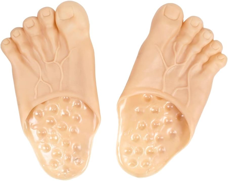 Funny Giant Feet Slippers – Novelty Oversized Toe Slippers, Comfy Indoor House Shoes