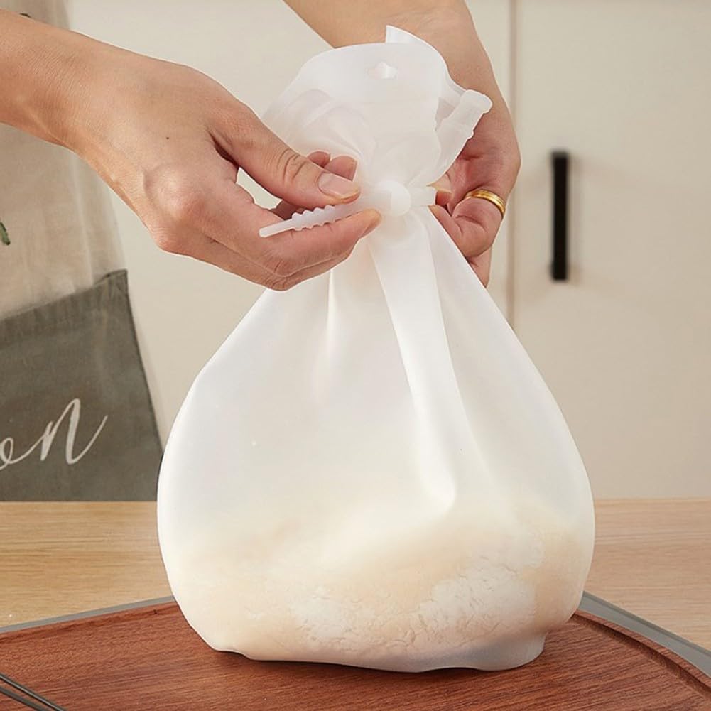Silicone Dough Kneading Bag for Mixing Flour, Reusable Non-stick Bag, Easy to Clean