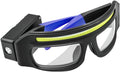 Rechargeable LED Headlamp Glasses with Motion Sensor, 5 Lighting Modes, USB-C Charging & Dual Spotlights for Camping and Auto Repair
