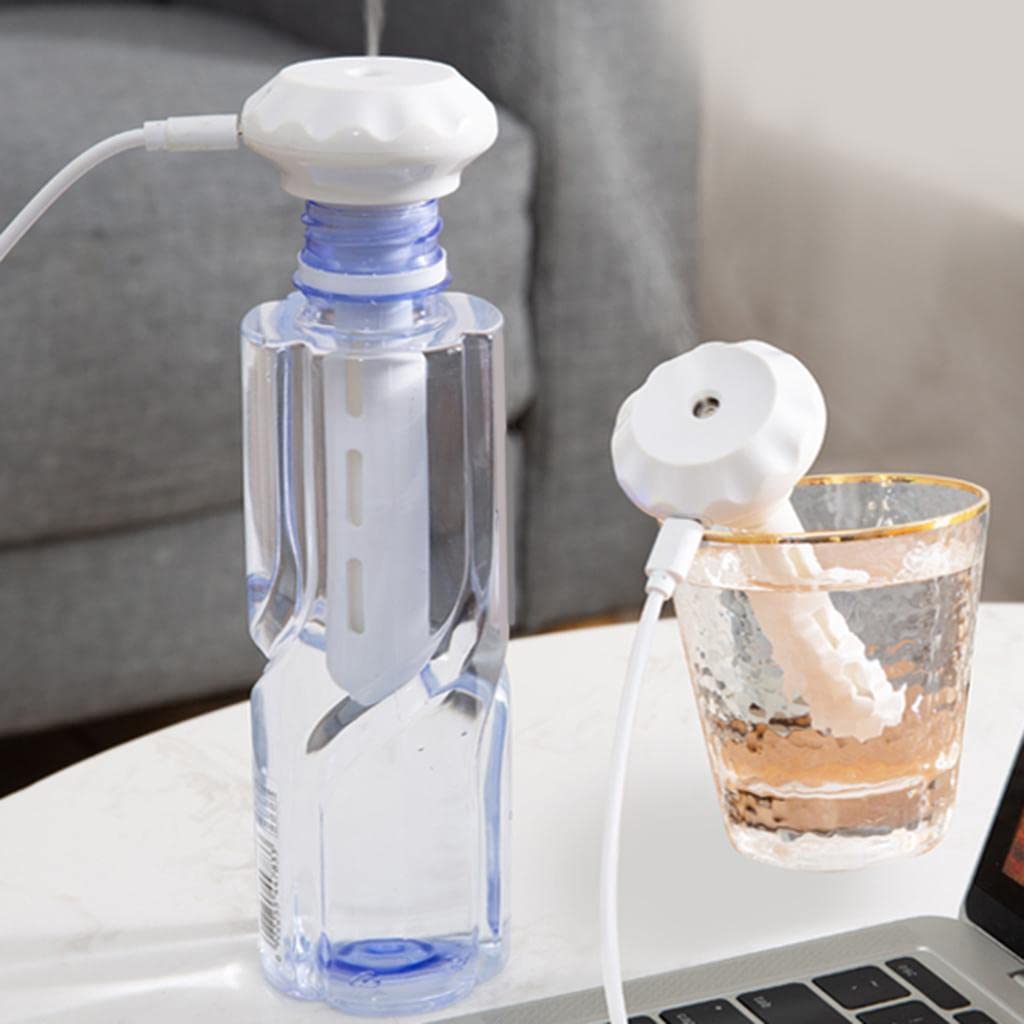 Portable USB Cool Mist Humidifier – Quiet Desk Humidifier with Replaceable Cotton Wicks for Home & Office