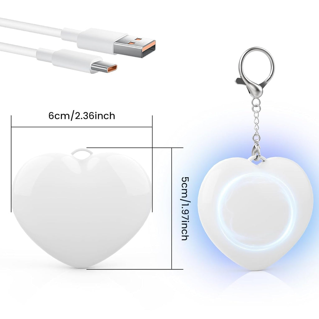 Heart Shaped LED Purse Light Keychain | USB Rechargeable Mini Handbag Light | Automatic Sensor Glow Keychain for Bag, Backpack & Emergency Use