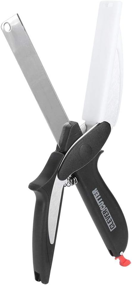 Food Cutter Multifunction 2 in 1 Stainless Steel Food Vegetable Cutter Knife Scissors Kitchen Tools Vegetable Cutter Potato
