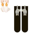 Cute Cat Butt Socks, Funny Animal Novelty Crew Socks, Novelty Cotton Sock for Women（2Pair）