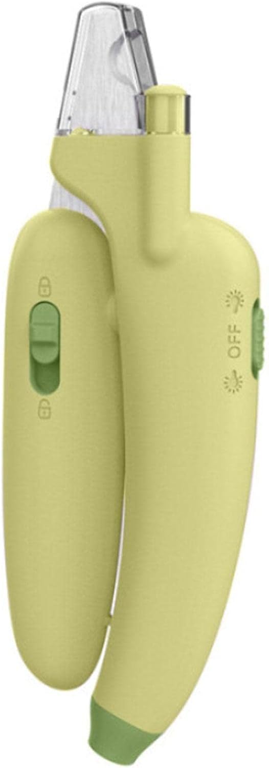 Dog nail clipper with UV LED light for safe trimming and protection against over-cutting. Cute pet claw trimmer and grooming tool for small animals such as dogs, cats, puppies, and kittens.