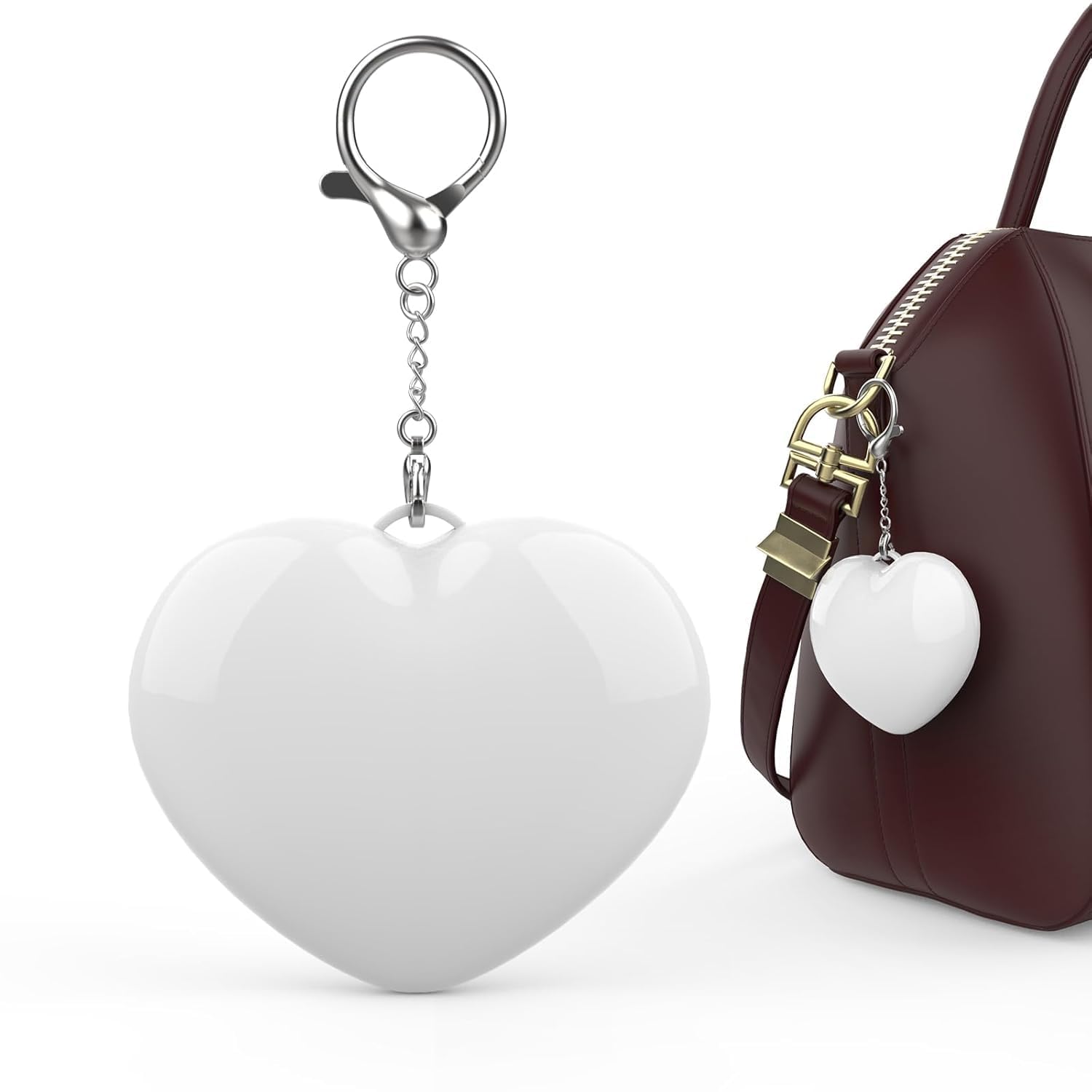 Heart Shaped LED Purse Light Keychain | USB Rechargeable Mini Handbag Light | Automatic Sensor Glow Keychain for Bag, Backpack & Emergency Use